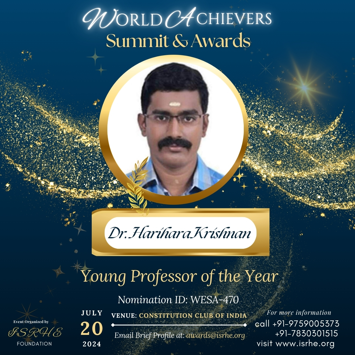 Dr. HARIHARA KRISHNAN R